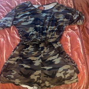 SHEIN camo romper size medium